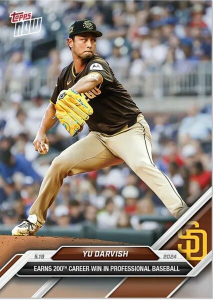 topps now ダルビッシュ有 日米通算200勝達成カード 記念カード