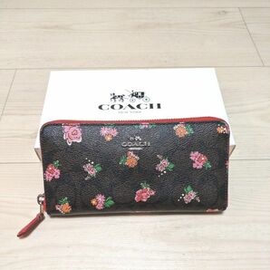 ★COACHコーチ小花柄長財布★ブラック★最終お値下げ不可★★即購入OK★6月2日削除