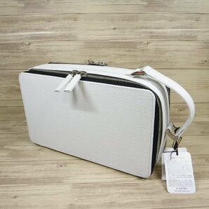 YY786 CK カルバンクライン 定価29700円 新品 セカンドバッグ 牛革 白 ダブルルーム CALVIN KLEIN セプター 815252 クラッチバッグの画像4