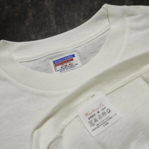 TT387 ウエアハウス × ダブルワークス 新品 パラシュート フロッキープリント 半袖Tシャツ M(38-40) 日本製 DUBBLEWORKSの画像3