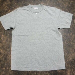 TT389 ウエアハウス ダブルワークス 新品 ヘンリーネック 半袖Tシャツ L(40-42) 定価5500円 杢グレー 日本製 丸胴 無地 DUBBLEWORKS