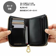 QQ136 カステルバジャック 定価12100円 黒 L字 ラウンドファスナー財布 牛革 新品 027608 ブラック CASTELBAJAC_画像7