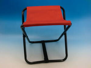 軽量　コンパクト　ミニチュア椅子　折りたたみ　アウトドア　キャンプ　釣り　フェス　イベント　赤　縦約32cm×横約24cm×厚み約3cm
