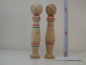  dream /No16-33/ Fukushima earth hot water series . river . one /. many person type / yawing 2 body ( oh .. for ..:1938~)/ tradition kokeshi / industrial arts fine art /. earth toy /.. kokeshi 