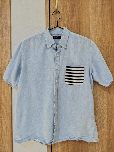 【USED】【Lサイズ】NAVY　シャツ①