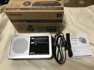 東芝 TY-HR4-S ワイドFM対応 FM／AM ホームラジオ LEDライト付き