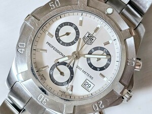 1円スタート☆TAG Heuer タグホイヤー PROFESSIONAL 200m【CN111H】エクスクルーシブ クロノグラフ 紳士用高級腕時計 定価183,600円