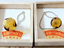 ☆べっ甲 鼈甲アクセサリー まとめセット ブローチ ネックレス ペンダントトップ カフス タイピンなど☆_画像7