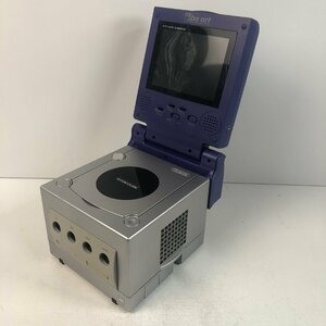 Y8-102.* rare * be art Game Cube for TFT 5inch monitor violet indigo operation OK * rare article * Aichi 80 size 