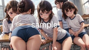 美少女/アニメキャラ/体操服/ブルマ/写真/ポスター/A4サイズ/光沢写真/女子校の秘密/美女/同人誌/AIイラスト