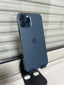 【送料無料】Apple iPhone 12 Pro Max 128GB デモ機 SIMフリー　パシフィックブルー　最大容量100％ 