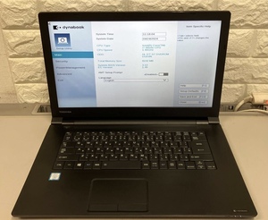 TOSHIBA dynabook B75/DP A6B3DPA86M11 Core i7 8650U メモリ 8GB 充電器・アダプターなし OSなし SSDなし 東芝 M.2 SSD M-Keyスロットあり