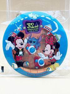 267 ディズニーリゾート限定 TDL32周年 缶バッジ/ ミッキーミニーTDR TDL TDS DS 