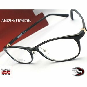 即決【眼鏡一式 度付レンズセット】★designメガネ★Aero-Eyewear Black ULTEM 超タフ・超軽量 度付き/度なし/伊達メガネ/ 【メガネ通販】