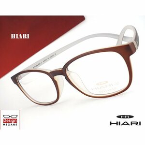 即決★眼鏡一式☆度入レンズ込★designメガネ★ HIARI (ひおり) Eyewear グリルアミドTR-90 茶 度付き/度なし/伊達メガネ【メガネ通販