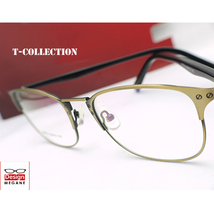 即決 眼鏡一式☆度入レンズ込★designメガネ★T-collection Eyewear アンティークゴールド色 度付き/度なし/伊達メガネ 【メガネ通販】_画像1