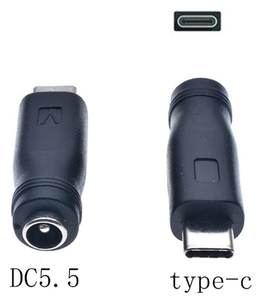 DC USB conversion adaptor plug Jack connector DC( female ) -USB Type-C ( male ) type C outer diameter 5.5mm inside diameter 2.1mm