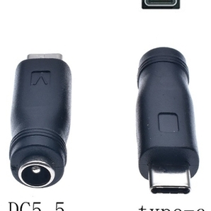 DC USB 変換 アダプター プラグ ジャック コネクター DC(メス) -USB Type-C (オス) 外径5.5mm内径2.1mm