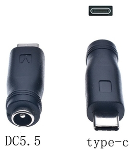 DC USB 変換 アダプター プラグ ジャック コネクター DC(メス) -USB Type-C (オス) 外径5.5mm内径2.1mm