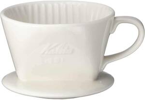 カリタ(Kalita) コーヒー ドリッパー 陶器製 1~2人用 ホワイト 101-ロト #01001