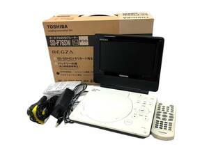 ★【ジャンク品】TOSHIBA レグザ ポータブルDVDプレーヤー SD-P76SW 7 V型 ホワイト バッテリー内蔵 REGZA 東芝（48324I4）