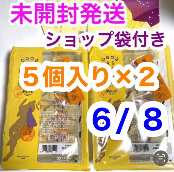 未開封発送 博多通りもん 通りもん ５個×２ 10個 ショップ袋付 とおりもん