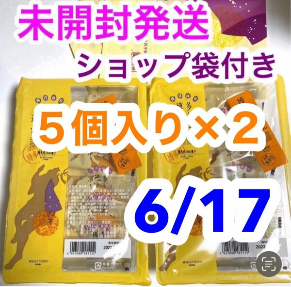 未開封発送 博多通りもん 通りもん ５個×２ 10個 ショップ袋付 とおりもん