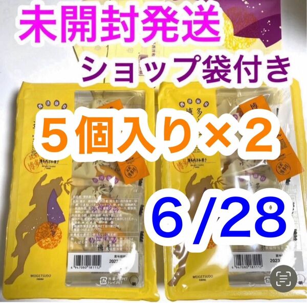 未開封発送 博多通りもん 通りもん ５個×２ 10個 ショップ袋付 とおりもん