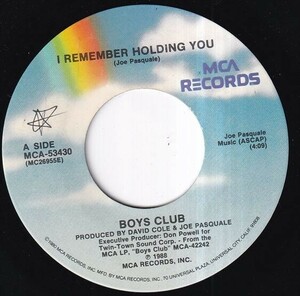 Boys Club - I Remember Holding You / It's Alright (A) RP-R145