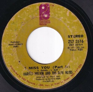 Harold Melvin And The Blue Notes - I Miss You (Part I) / I Miss You (Part II) (C) SF-R449