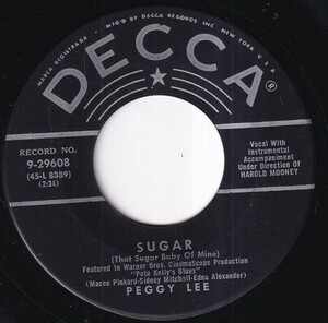 [Jazz] Peggy Lee - Sugar (That Sugar Baby Of Mine) / What Can I Say After I Say I'm Sorry? (A) SF-R171