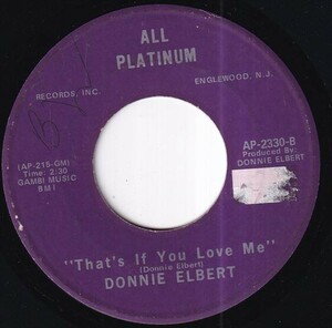 Donnie Elbert - Where Did Our Love Go / That's If You Love Me (A) SF-S262