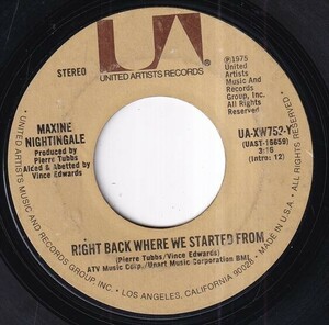 Maxine Nightingale - Right Back Where We Started From / Believe In What You Do (C) SF-S595