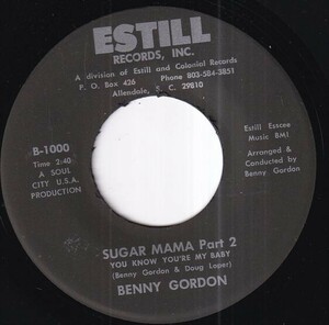 Benny Gordon - Sugar Mama Pt.1 / Pt.2 (A) SF-T209