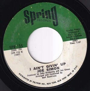 Joe Simon - You're The One For Me / I Ain't Givin' Up (A) SF-J456