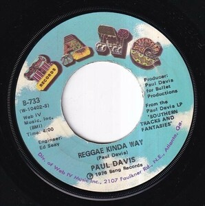 Paul Davis - I Go Crazy / Reggae Kinda Way (A) SF-K212