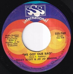 Peggy Scott & Jo Jo Benson - I Want To Love You Baby / We Got Our Bag (A) SF-K113