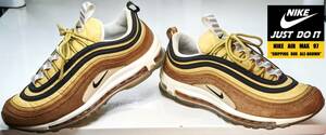 【美品・USED/本革天然皮革/フルレングスビジブルMAX　AIR】NIKE　AIR　MAX　97 　“SHIPPING　BOX　ALE-BROWN”　　　　サイズ＝26.5ｃｍ