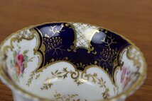 コールポート　バットウィング　シュガーボウル　レア　イギリス Coalport　コバルト　花柄　金彩　ヴィンテージ　食器　た194_画像7