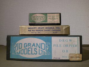 (A&H-101) HOn3 {~D&RGW PILE DRIVER OB ~ other :RIO GRANDE MODELS LTD.}+{~D&RGW CABOOSE 0577~ QUALITY CRAFT MODELS} not yet constructed goods 