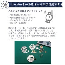 腕時計修理 1年延長保証 見積無料 時計 オーバーホール 分解掃除 エルメス HERMES 自動巻き 手巻き 送料無料_画像3