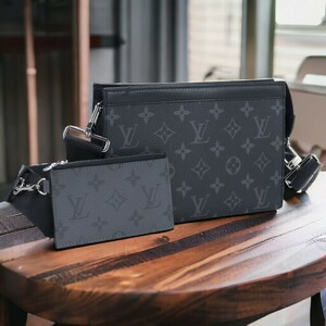 中古 ルイヴィトン 斜め掛け ショルダーバッグ メンズ ブランド LOUIS VUITTON エクリプス ガストン・ウェアラブル M81124