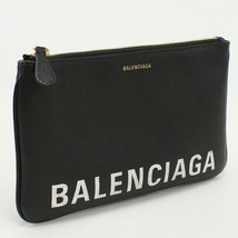 中古 バレンシアガ クラッチバッグ ユニセックス ブランド BALENCIAGA ヴィル クラッチバッグ レザー 545773 1000 ブラック_画像4