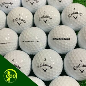 ロストボール キャロウェイ スーパーソフト ホワイト 30個 ABランク 中古 ゴルフボール ロスト Callaway エコボール 送料無料