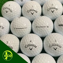 ロストボール キャロウェイ スーパーソフト ホワイト 30個 ABランク 中古 ゴルフボール ロスト Callaway エコボール 送料無料_画像3