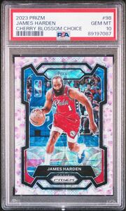 1円スタート PSA10 2023-24 Panini Prizm James Harden Cherry Blossom Choice /20 SSP NBA ジェームズ・ハーデンBasketball MVP 20シリ