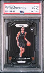 1円スタートPSA10 2023-24 Panini Prizm Victor Wembanyama RC NBA ルーキーカード NBA ビクター・ウェンバンヤマ Spurs 新人王