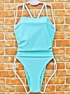 BE2-F10*// large XL size!..... refreshing Color collaboration * back Cross! high leg swim wear * most low price . postage .. packet if 210 jpy 