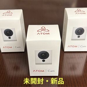 ATOM Cam 3個セット（壁面取付用ハウジング/マウント・延長電源ケーブル付き）