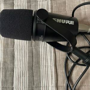 SHURE シュアー マイク 本体 ケーブル付き 動作確認済 ラジオ 配信 生放送 生配信 すぐ使える MV7